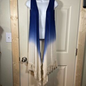 Elegant Ombre Blue‎ and Cream Vest